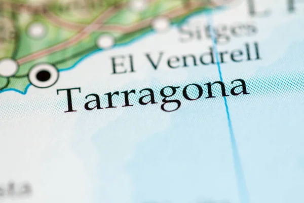 Tarragona. Spain map close up view