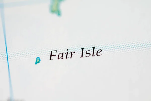 Fair Isle Reino Unido Mapa Geográfico — Foto de Stock