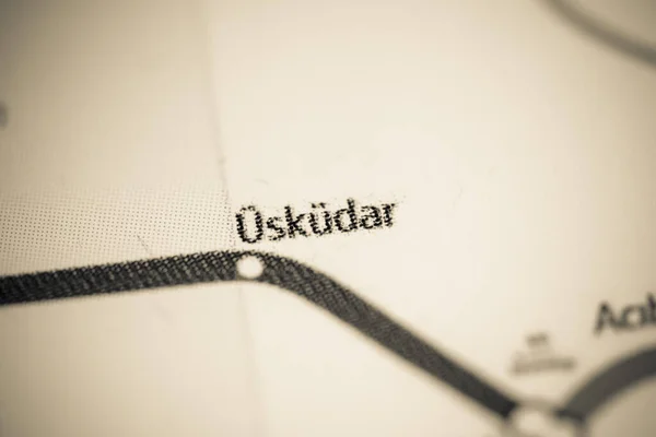 Uskudar Station Istanbul Metro Map — Stock Photo, Image