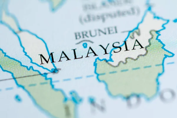 Malaysia map view close up