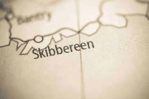 Skibbereen. Ireland map close up view