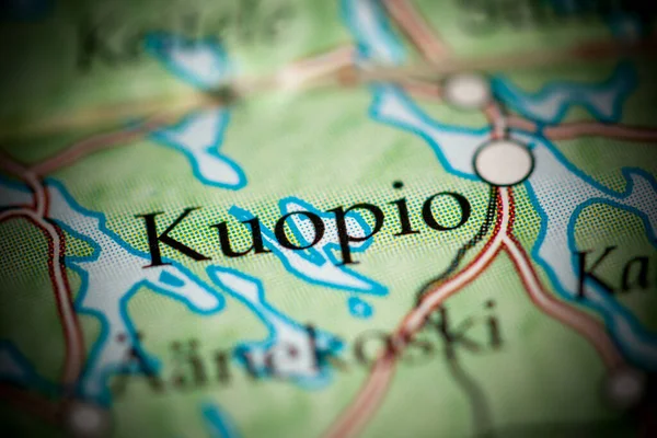 Kuopio Finlândia Mapa Close View — Fotografia de Stock