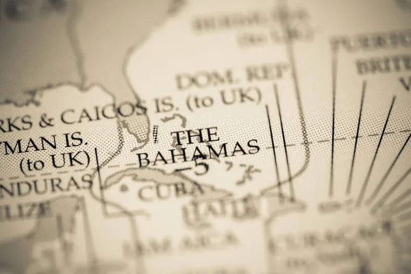 Coğrafi Haritadaki Bahamalar — Stok fotoğraf