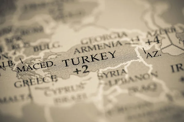 Turkey map view close up
