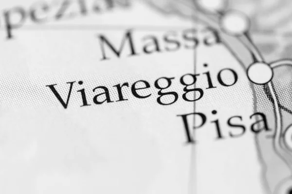 Βιαρέτζιο Ιταλία Χάρτης Close View — Φωτογραφία Αρχείου
