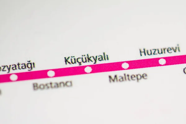 Station Kucukyali Carte Métro Istanbul — Photo