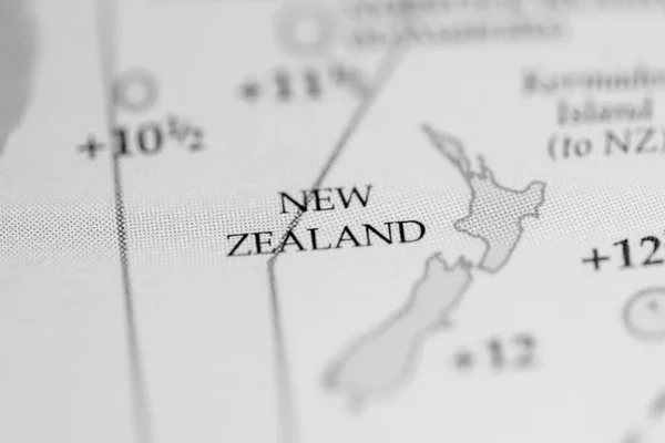 New Zealand map view close up