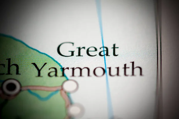 Great Yarmouth Inglaterra Reino Unido Mapa Imagens Grande Plano — Fotografia de Stock