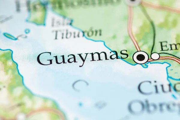 Guaymas México Mapa Geográfico — Foto de Stock