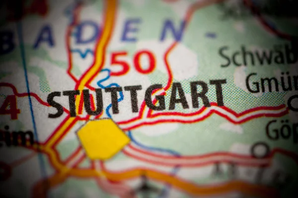 Stuttgart. Germany on a map