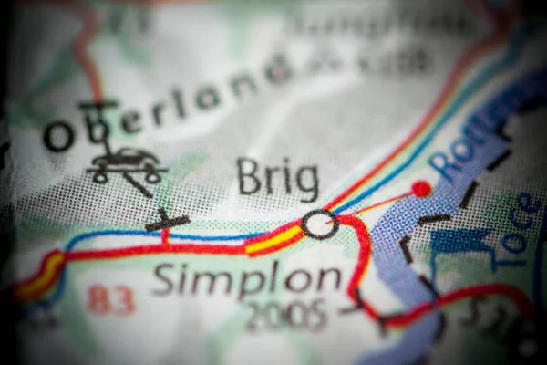 Brig. Switzerland on a map