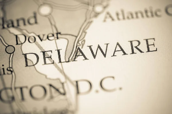 Delaware, USA on the geographical map
