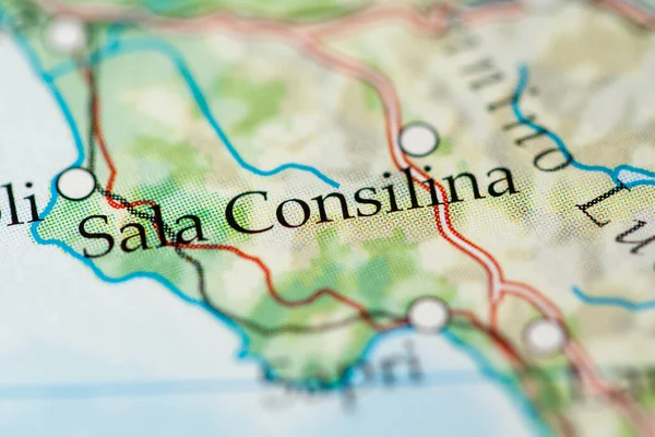 Sala Consilina. Italy map close up view