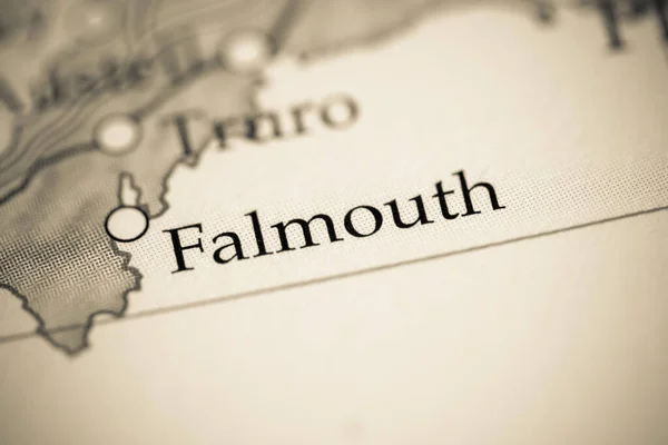 Falmouth Inglaterra Reino Unido Mapa Geográfico — Foto de Stock