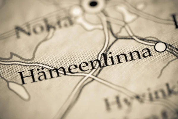 Hameenlina Finland Map Close View — Stock Photo, Image