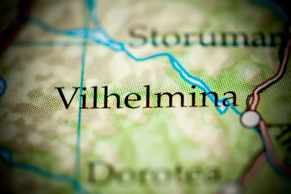 Vilhelmina Svezia Sulla Mappa Vicino — Foto Stock