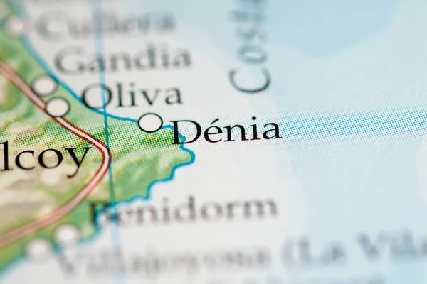 Denia. Spain map close up view