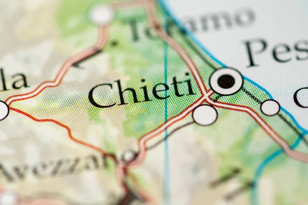 Τσιέτι Ιταλία Χάρτης Close View — Φωτογραφία Αρχείου