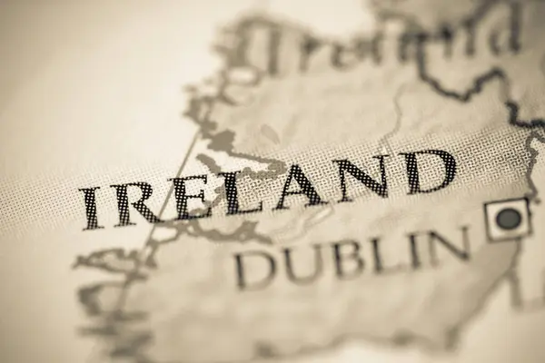アイルランド地図近くの景色 — ストック写真