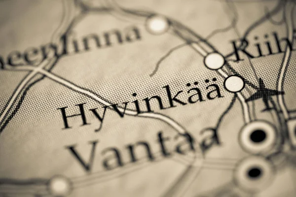 Hyvinkaa. Finland map close up view