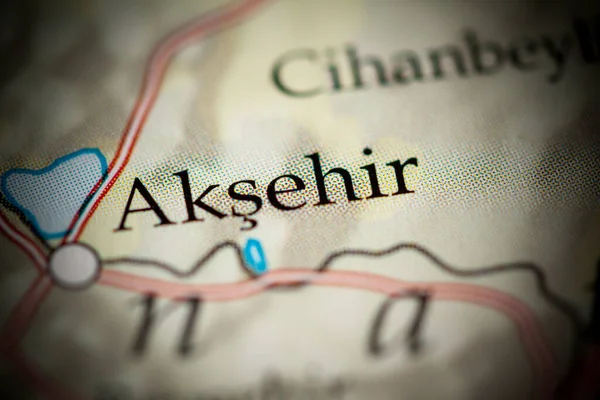 Aksehir. Turkey map close up view