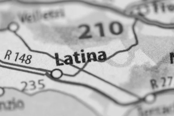 Latina. Italy on a geography map