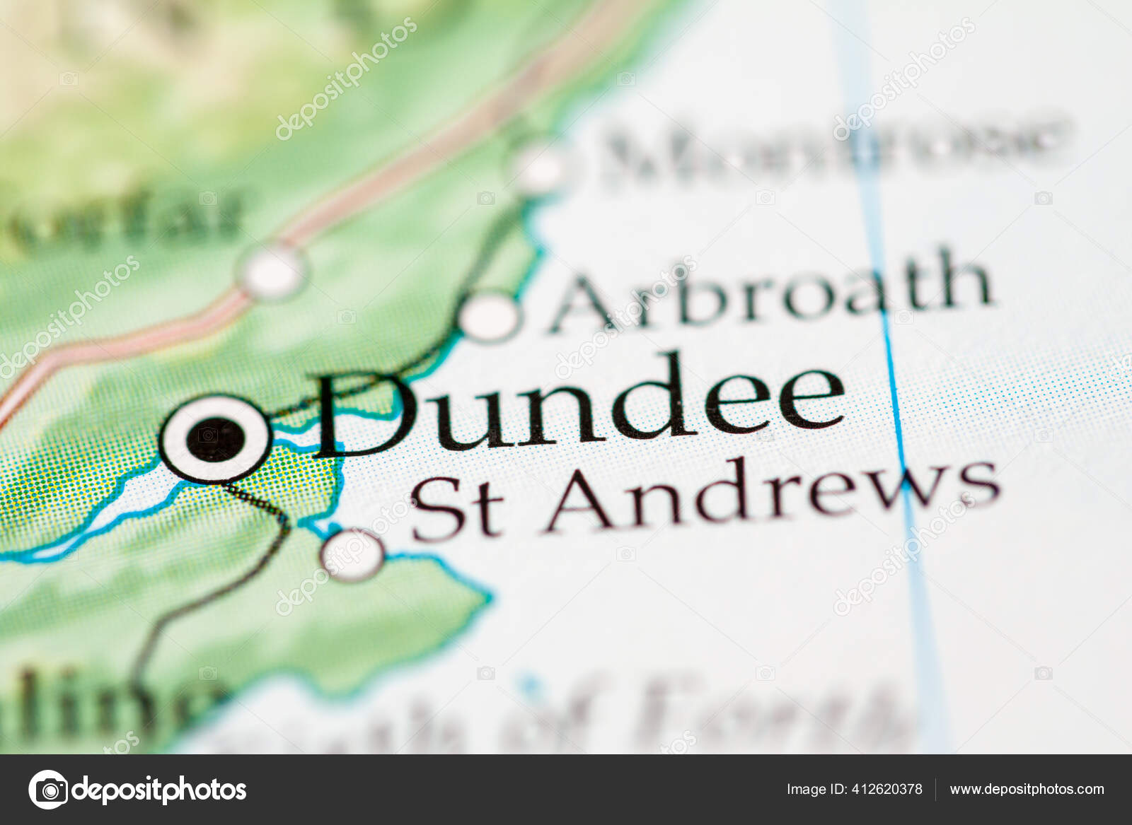 Dundee Scotland Geography Map Stock Photo by ©aliceinwonderland2020