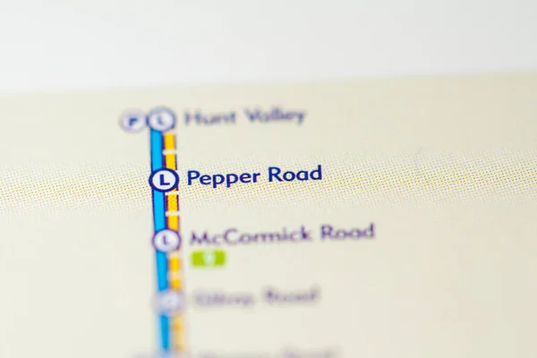 Pepper Road Station Metrokaart Baltimore — Stockfoto