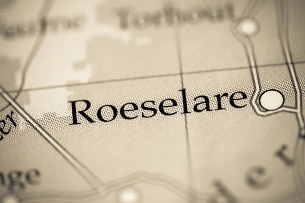 Roeselare. Belgium on a geography map