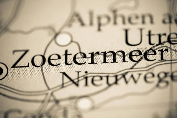 Zoetermeer Niderlandy Mapie Geograficznej — Zdjęcie stockowe