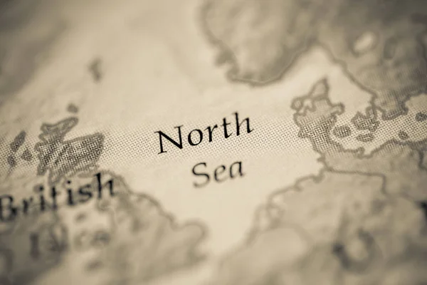 North Sea map view close up