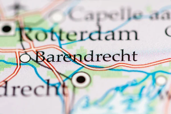 Barendrecht Pays Bas Sur Carte Géographique — Photo