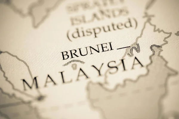 Brunei Visualização Mapa Close — Fotografia de Stock