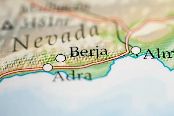 Berja. Spain map close up view