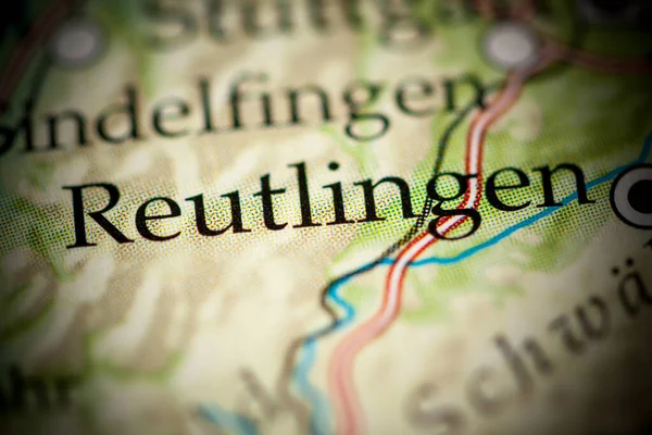 Reutlingen Alemania Mapa Geográfico — Foto de Stock