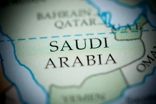 Saudi Arabia map view close up