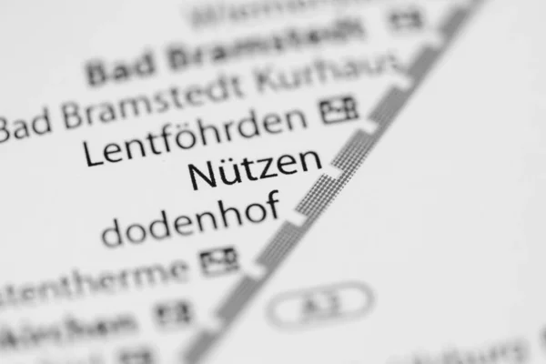 Nutzen Állomás Hamburg Metrótérkép — Stock Fotó