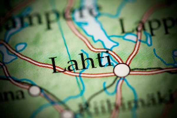 Lahti. Finland map close up view