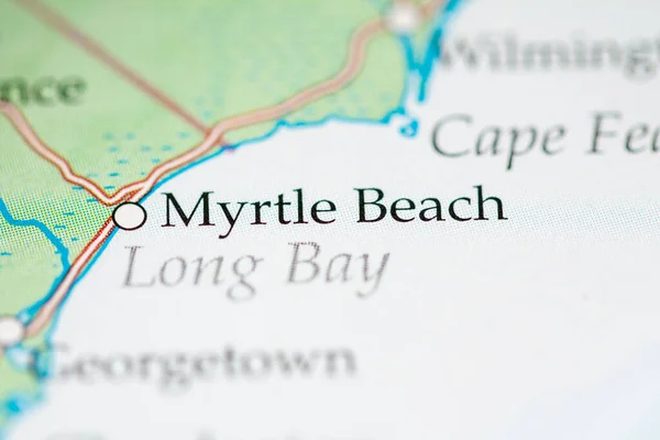 Myrtle Beach Estados Unidos Mapa Geográfico — Foto de Stock