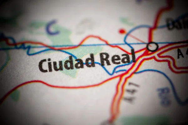 Ciudad Real. Spain on a map