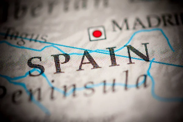 Spain map close up view