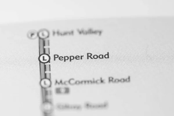 Estação Pepper Road Mapa Metro Baltimore — Fotografia de Stock