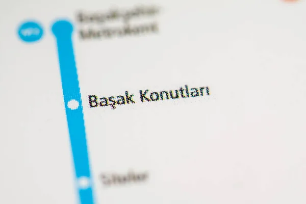 Station Basak Konutlari Carte Métro Istanbul — Photo