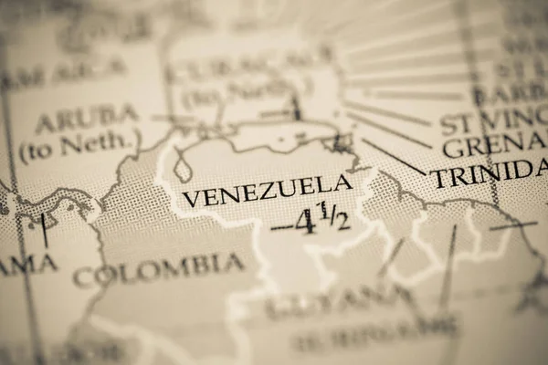 Venezuela Auf Der Geografischen Karte — Stockfoto