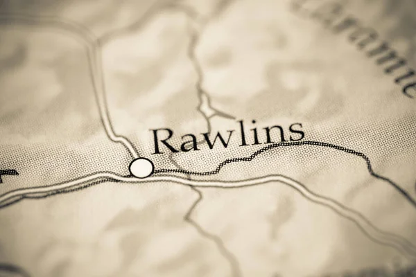Rawlins Usa Auf Der Geografischen Karte — Stockfoto