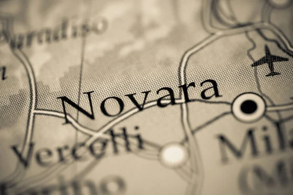 Novara Italia Mapa Vista Cerca — Foto de Stock