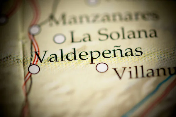 Valdepas España Mapa Vista Cerca — Foto de Stock