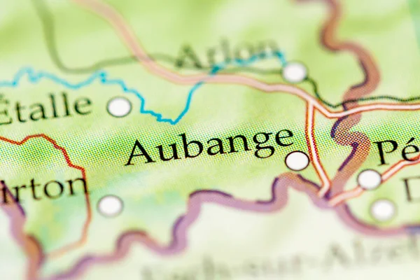 Aubange. Belgium on the geography map