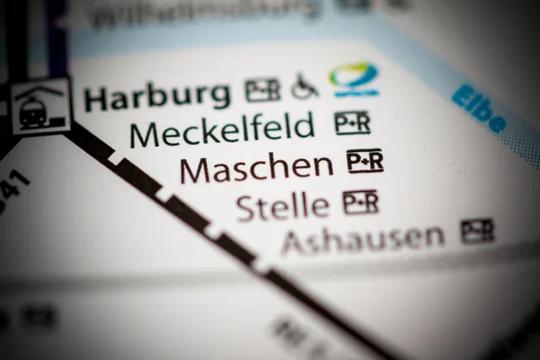 Estação Maschen Mapa Metro Hamburgo — Fotografia de Stock