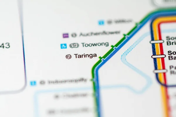 Estación Taringa Mapa Del Metro Brisbane — Foto de Stock